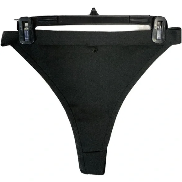 Candypants Exclusive Bandage High Leg Buckle Cut Out Black Bikini Bottom New - Picture 8 of 14